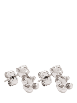 Marc Jacobs Bear Stud Earrings, Light Antique Silver - view 2, Light Antique Silver