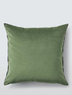 Morris & Co. Iris & Rose Cushion, Indigo - view 2, Indigo