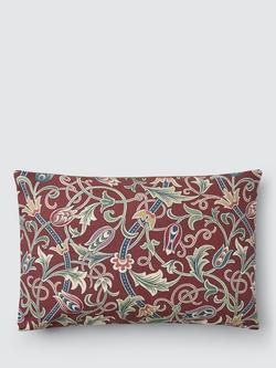 Morris & Co. Scrolling Tulip Cushion, Plum