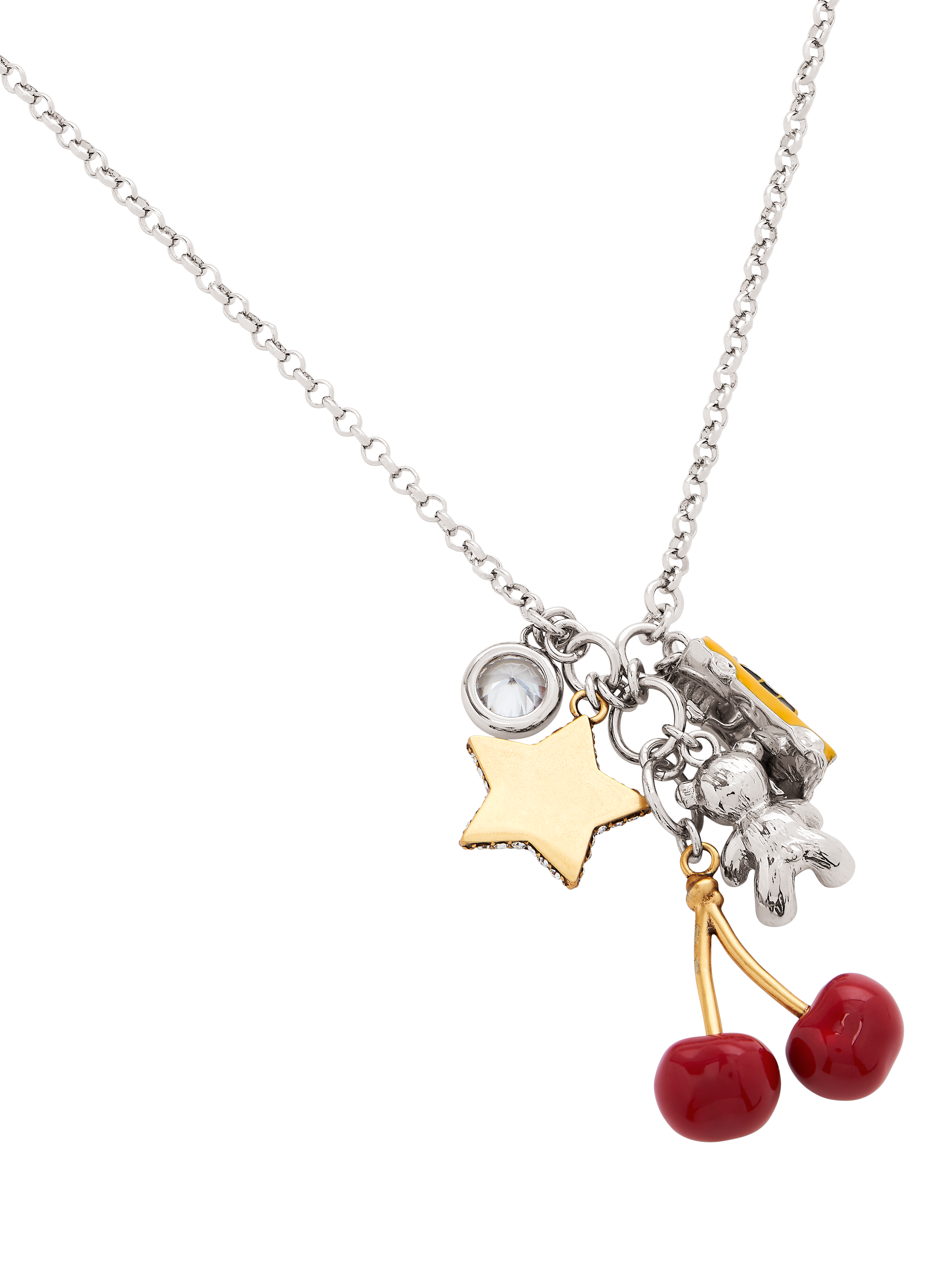 Product image 2 of 2, which shows Marc Jacobs Trinket Cluster Charm Necklace, Silver/Multi