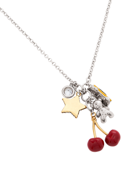 Marc Jacobs Trinket Cluster Charm Necklace, Silver/Multi - view 2, Silver/Multi