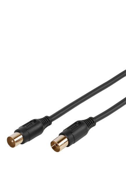 Vivanco Coaxial Aerial Cable, 90dB, 5m, Black, Black