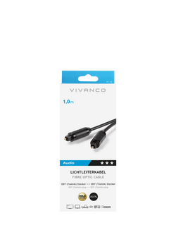 Vivanco Fibre Optic Cable, 1m, Black - view 2, Black