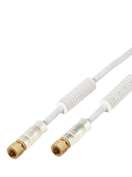 Vivanco Satellite Receiver Connection Cable, 3m, White, White