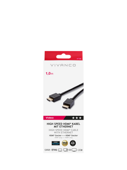 Vivanco 4K HDMI Cable, 1m, Black - view 2, Black