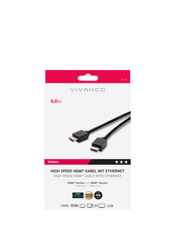 Vivanco 4K HDMI Cable, 5m, Black - view 2, Black