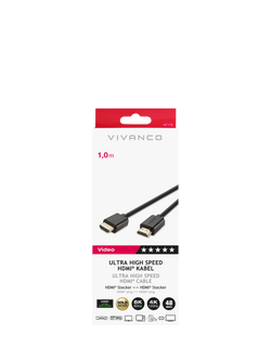 Vivanco 8K HDMI Cable, 1m, Black - view 2, Black