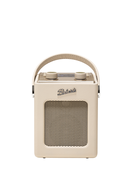 Roberts Revival Mini DAB/DAB+/FM Bluetooth Portable Digital Alarm Clock Radio, Pastel Cream