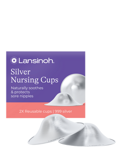 Lansinoh Silver Nursing Cups, Pack of 2, Silver