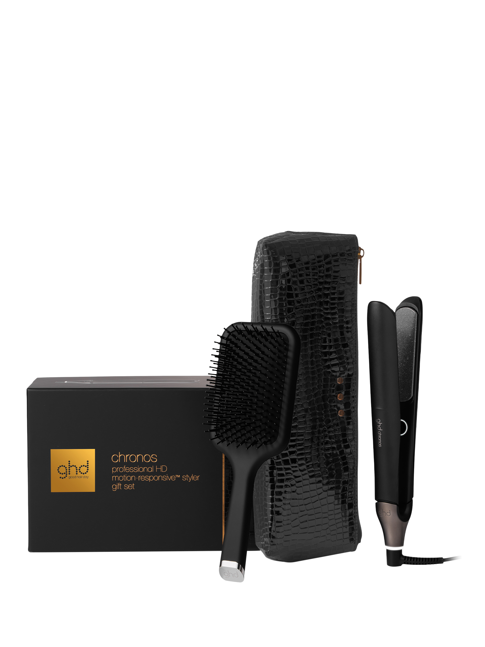 ghd Chronos Hair Styler Gift Set, Black
