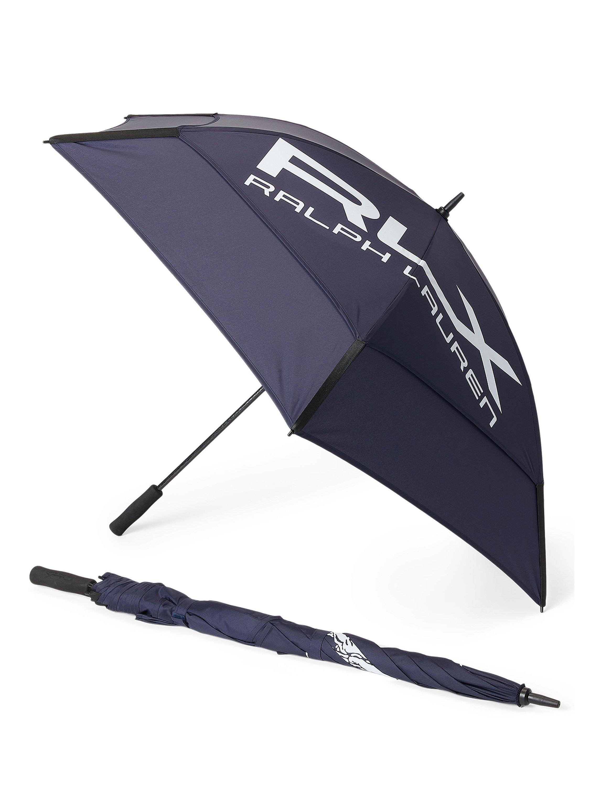 Product image 1 of 1, which shows Ralph Lauren Double Canopy Golf Umbrella, Blue Navy