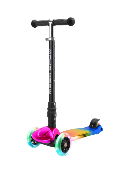 BOLDCUBE Big 3-Wheel Foldable Scooter, Candy Floss, Candy Floss