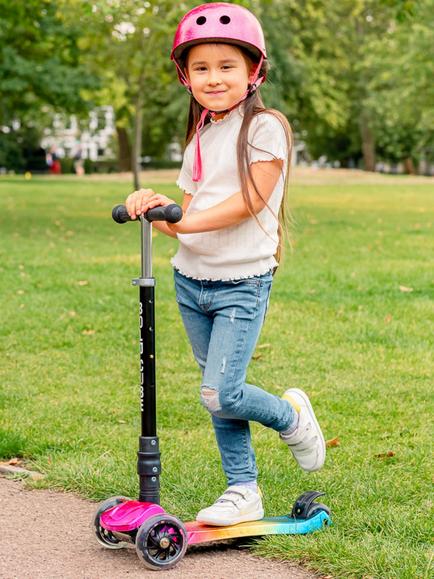BOLDCUBE Big 3-Wheel Foldable Scooter, Candy Floss - view 2, Candy Floss
