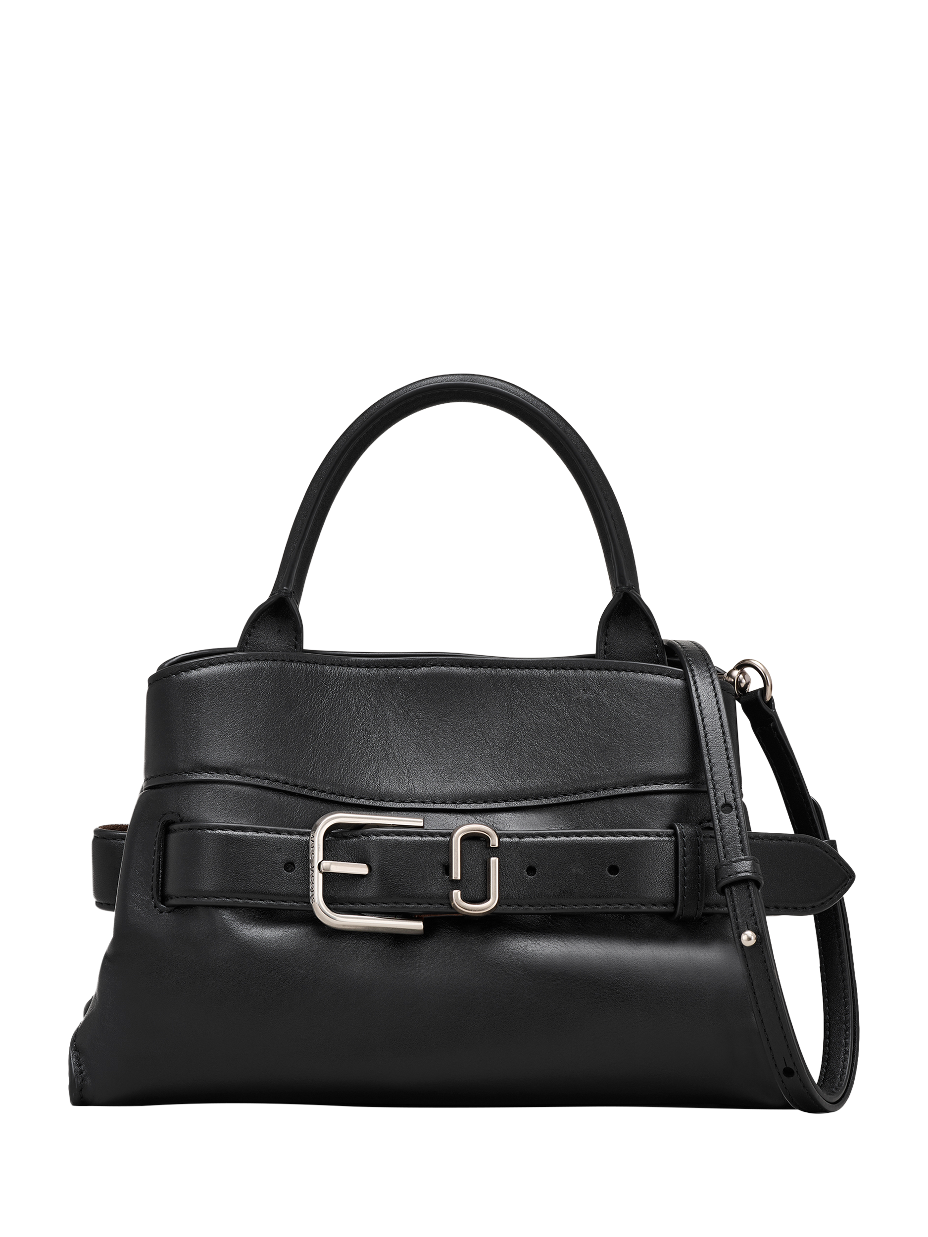 Product image 1 of 3, which shows Marc Jacobs Dakota Small Leather Satchel Bag, Black