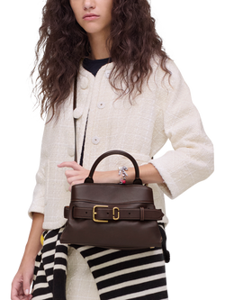 Marc Jacobs Dakota Small Leather Satchel Bag - view 2, Ganache