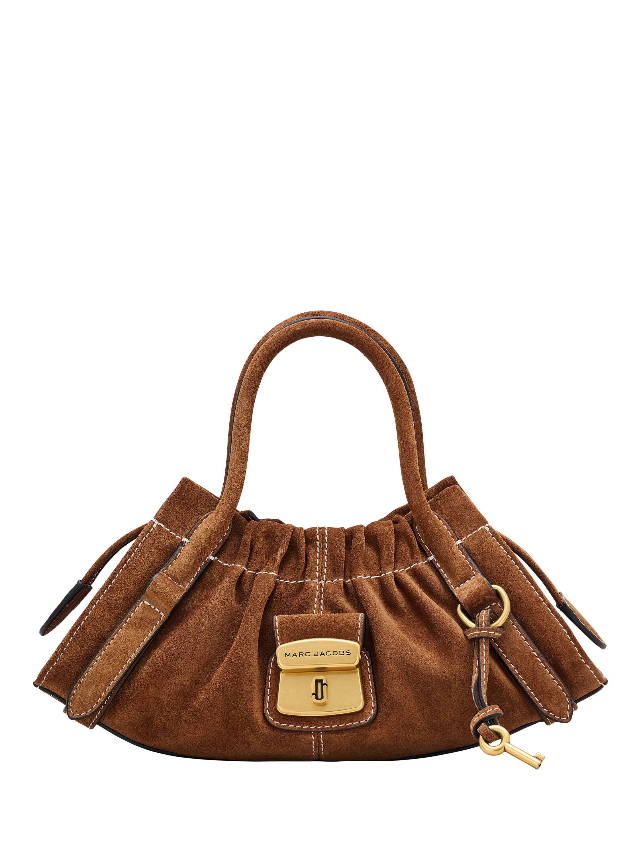 Product image 1 of 3, which shows Marc Jacobs Suede Cristina Satchel Bag, Copper
