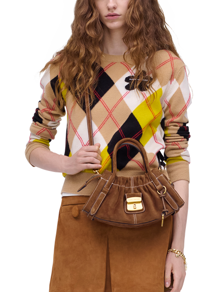 Marc Jacobs Suede Cristina Satchel Bag - view 2, Copper
