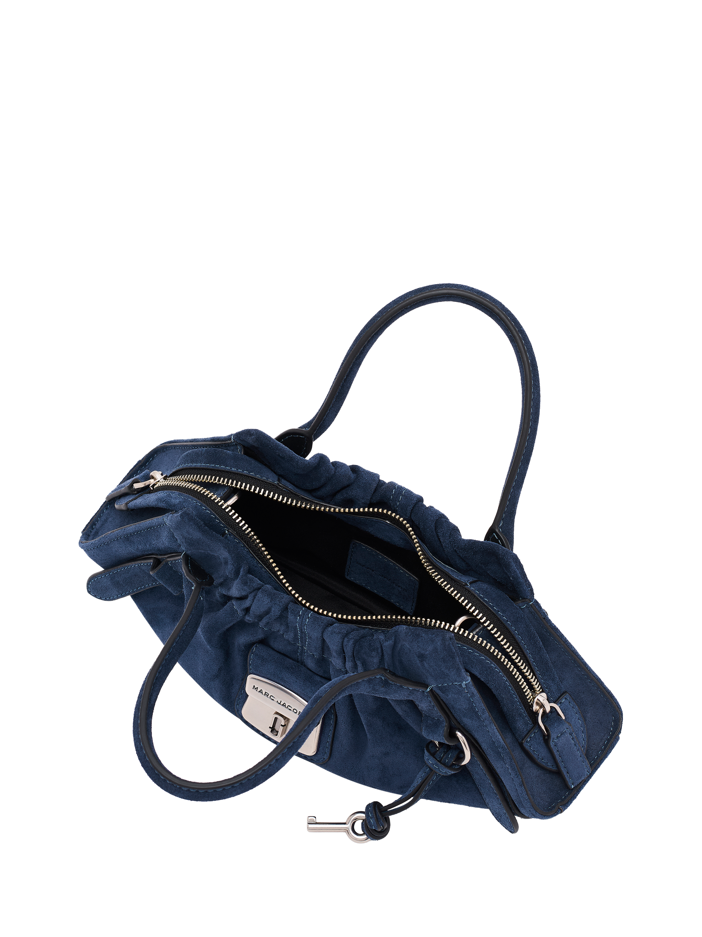 Product image 3 of 3, which shows Marc Jacobs Suede Cristina Satchel Bag, Navy