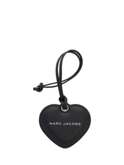 Marc Jacobs Leather Heart Mirror Bag Charm, Black