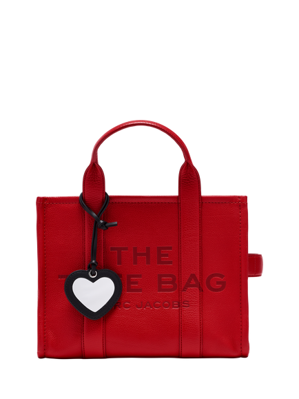 Marc Jacobs Leather Heart Mirror Bag Charm - view 2, Black