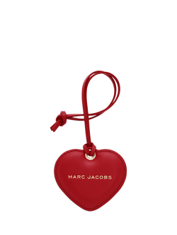 Marc Jacobs Leather Heart Mirror Bag Charm, True Red