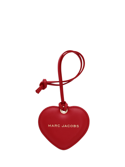Marc Jacobs Leather Heart Mirror Bag Charm, True Red