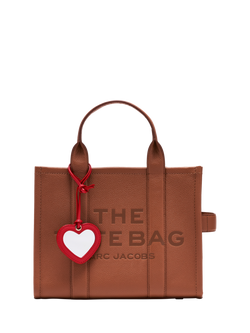 Marc Jacobs Leather Heart Mirror Bag Charm - view 2, True Red