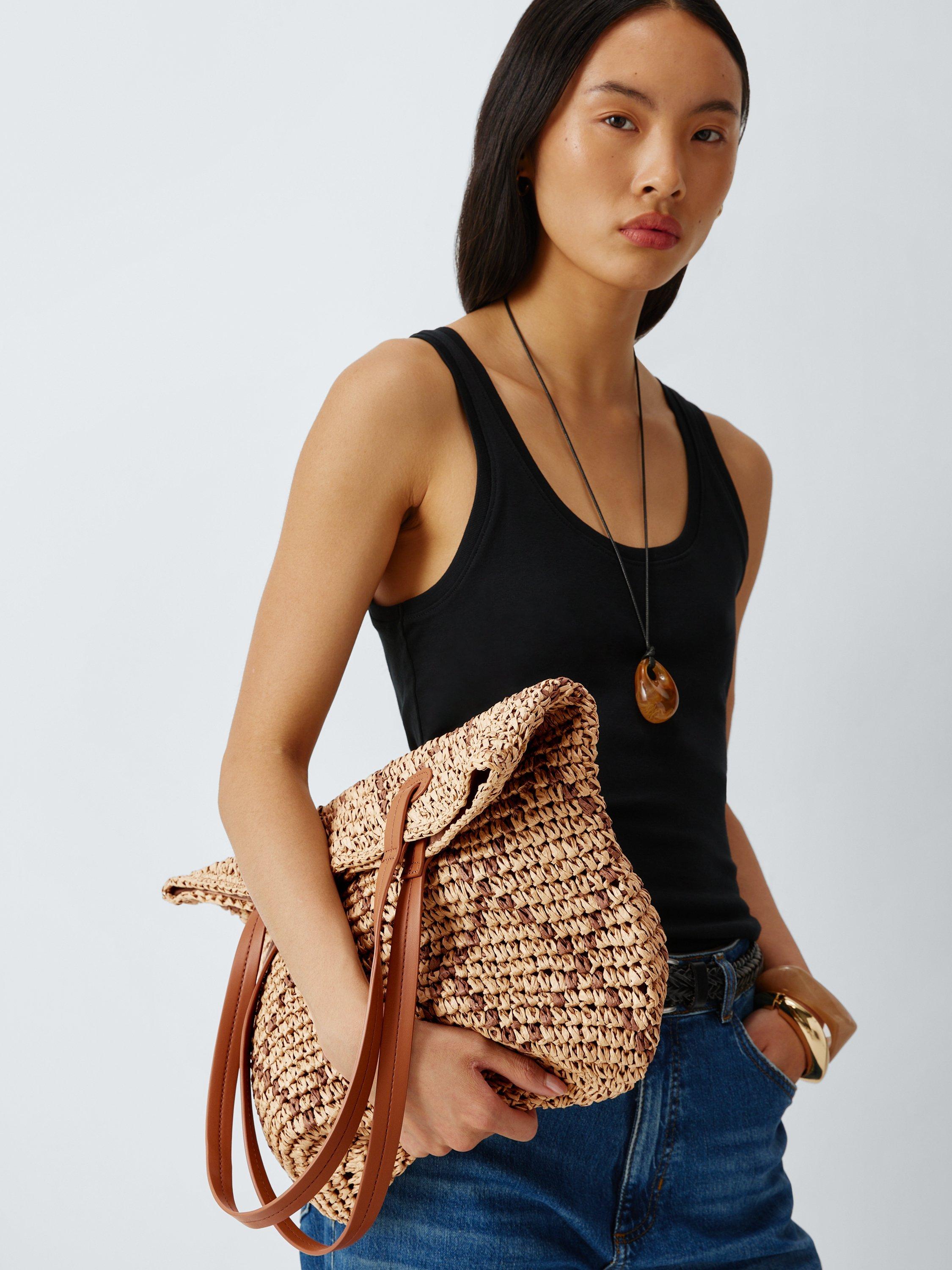 Product image 6 of 6, which shows John Lewis Raffia Shopper Bag, Natural