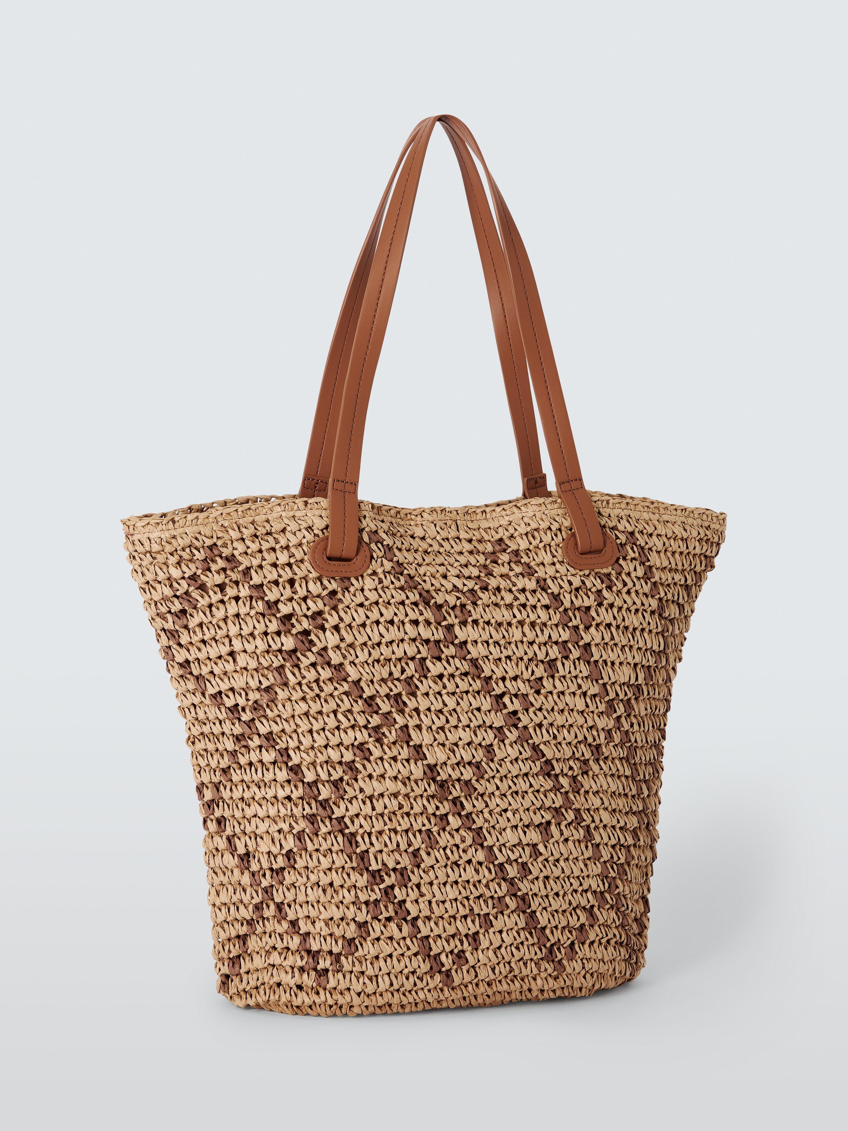 Product image 3 of 6, which shows John Lewis Raffia Shopper Bag, Natural
