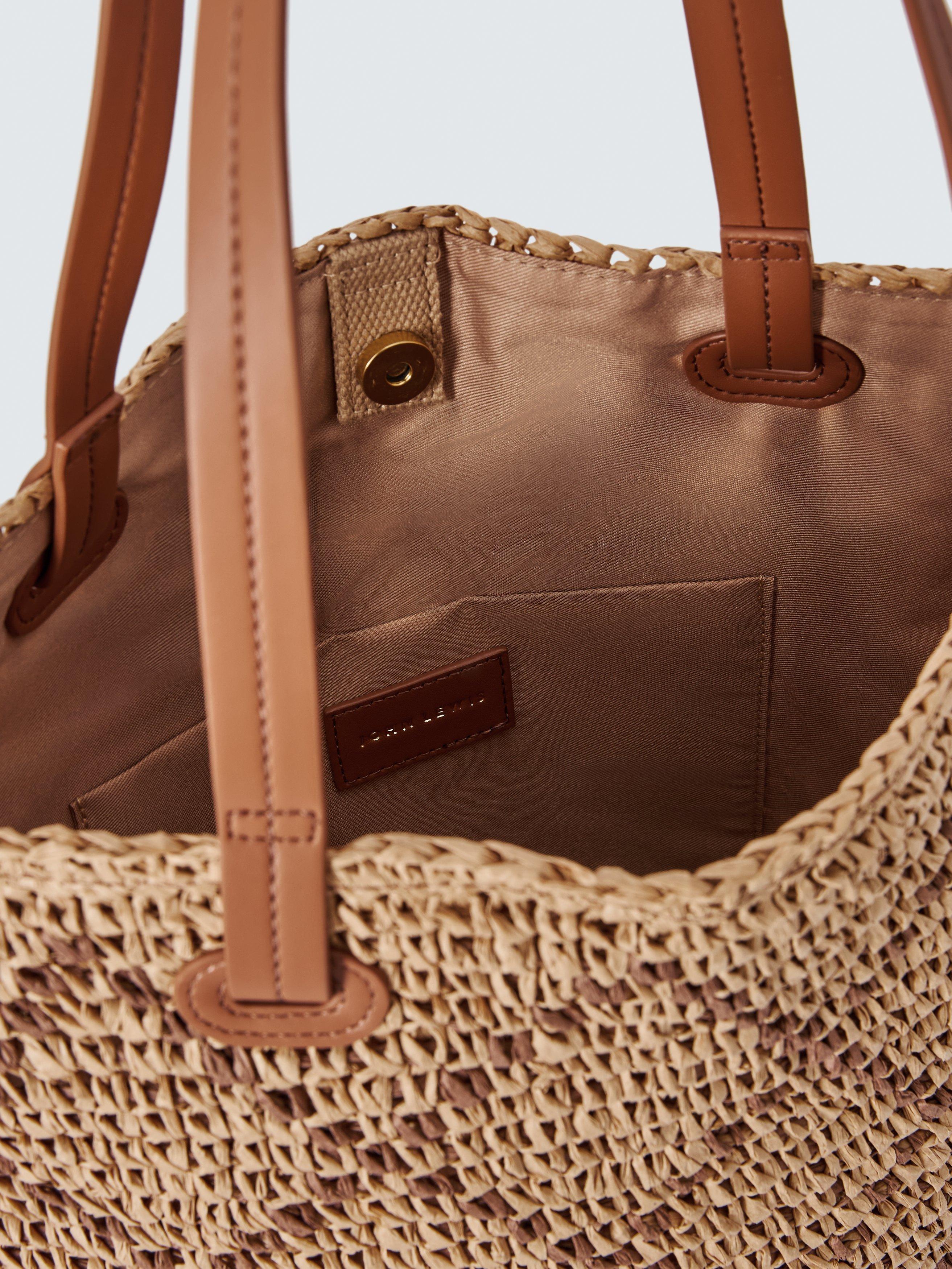 Product image 4 of 6, which shows John Lewis Raffia Shopper Bag, Natural