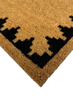 John Lewis Chevron Border Door Mat, Green - view 2, Green