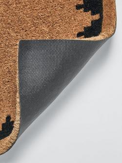 John Lewis Chevron Border Door Mat, Black - view 2, Black