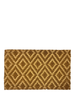 John Lewis Diamond Embossed Door Mat, Natural, Natural
