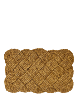 John Lewis Woven Knot Door Mat, Natural, Natural