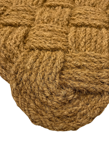John Lewis Woven Knot Door Mat, Natural - view 2, Natural