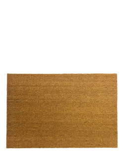 John Lewis Plain Coir Door Mat, Natural, Natural