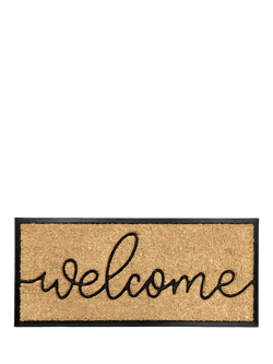 John Lewis Welcome Coir Door Mat, Natural, Natural