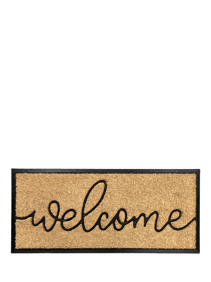 John Lewis Welcome Coir Door Mat, Natural, Natural