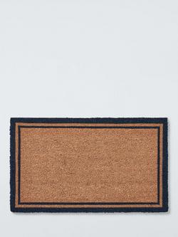 John Lewis Wide Stripe Door Mat, Blue, Blue