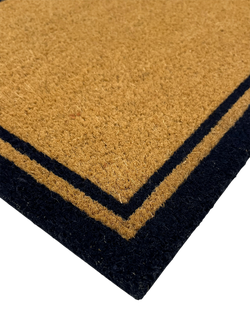 John Lewis Wide Stripe Door Mat, Blue - view 2, Blue