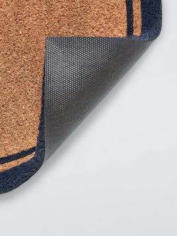 John Lewis Wide Stripe Door Mat, Blue - view 2, Blue