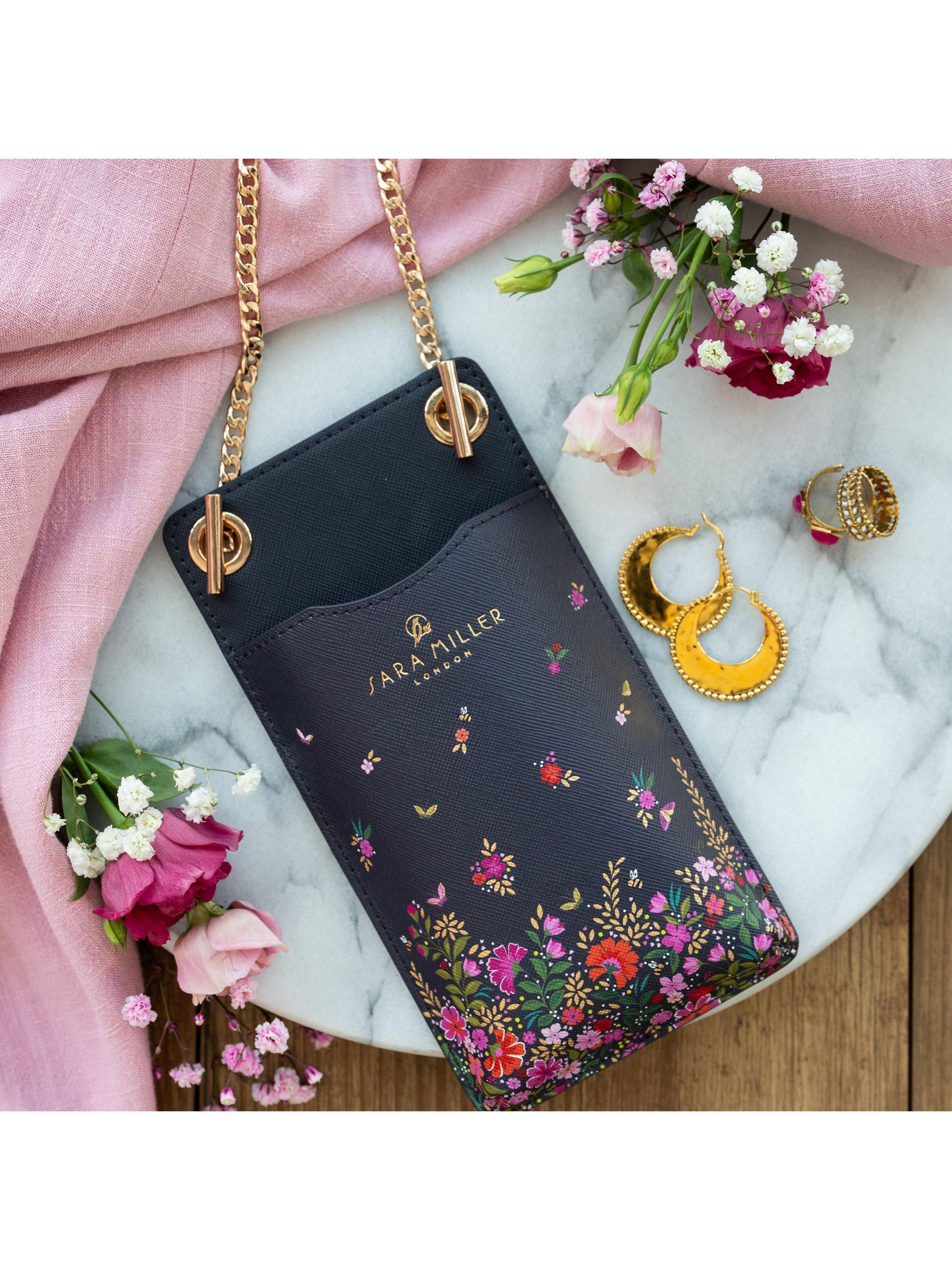 Product image 4 of 5, which shows Sara Miller Phone Pouch, Ditsy Floral