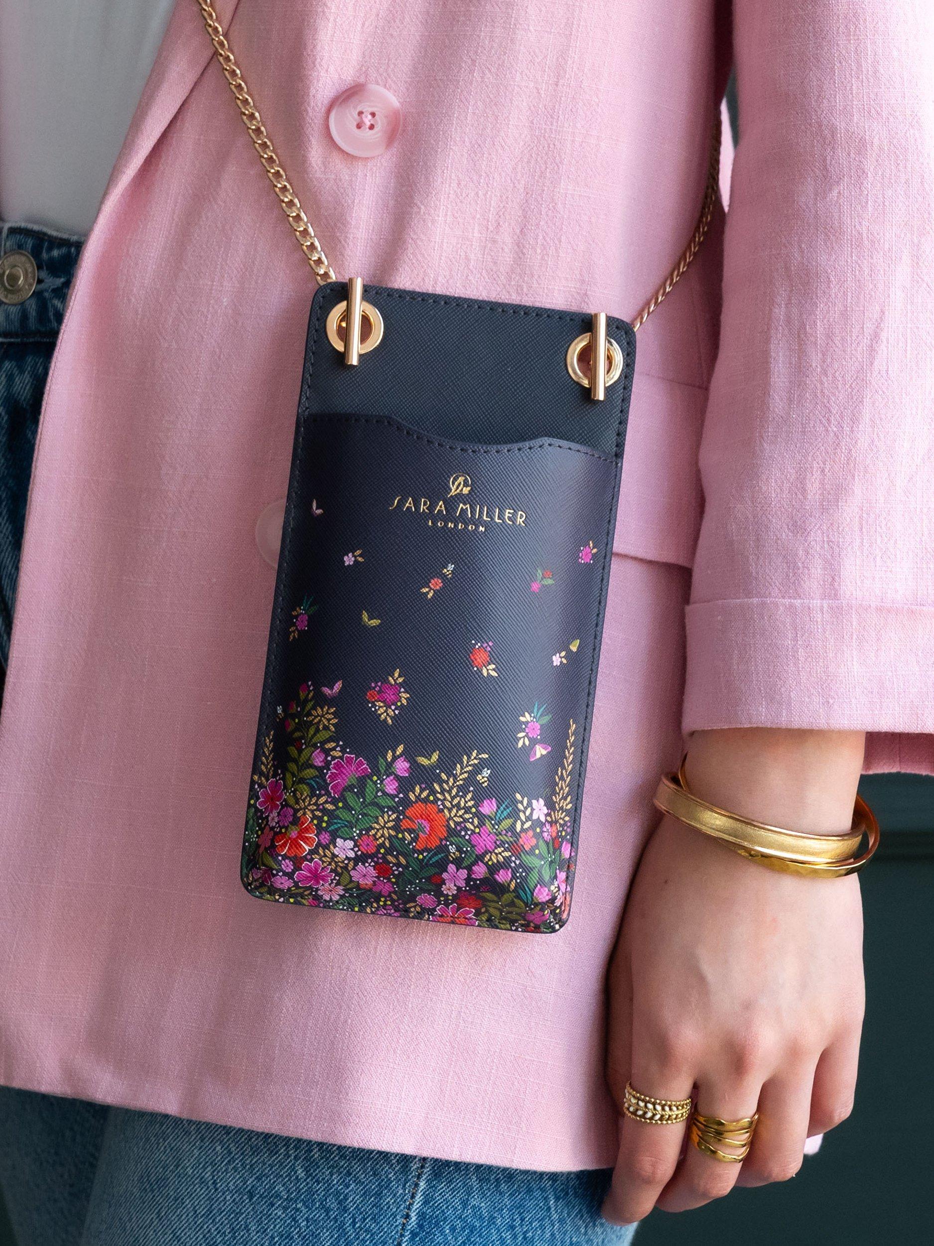 Product image 5 of 5, which shows Sara Miller Phone Pouch, Ditsy Floral