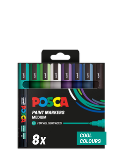 POSCA Medium Paint Marker Pens, Pack of 8, Multi, Multi
