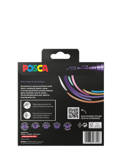 POSCA Medium Metallic Paint Markers, Pack of 8, Multi - view 2, Multi