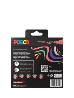 POSCA Medium Soft Colours Paint Marker Pens, Pack of 8, Multi - view 2, Multi