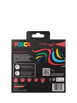 POSCA Medium Standard Colours Paint Marker Pens, Pack of 8, Multi - view 2, Multi