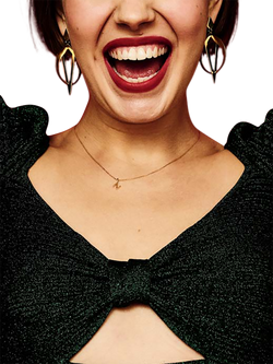 Toolally Crescent Hoop Earrings - view 2, Gold