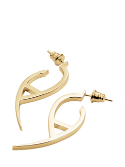 Toolally Flick Hoop Earrings - view 2, Gold