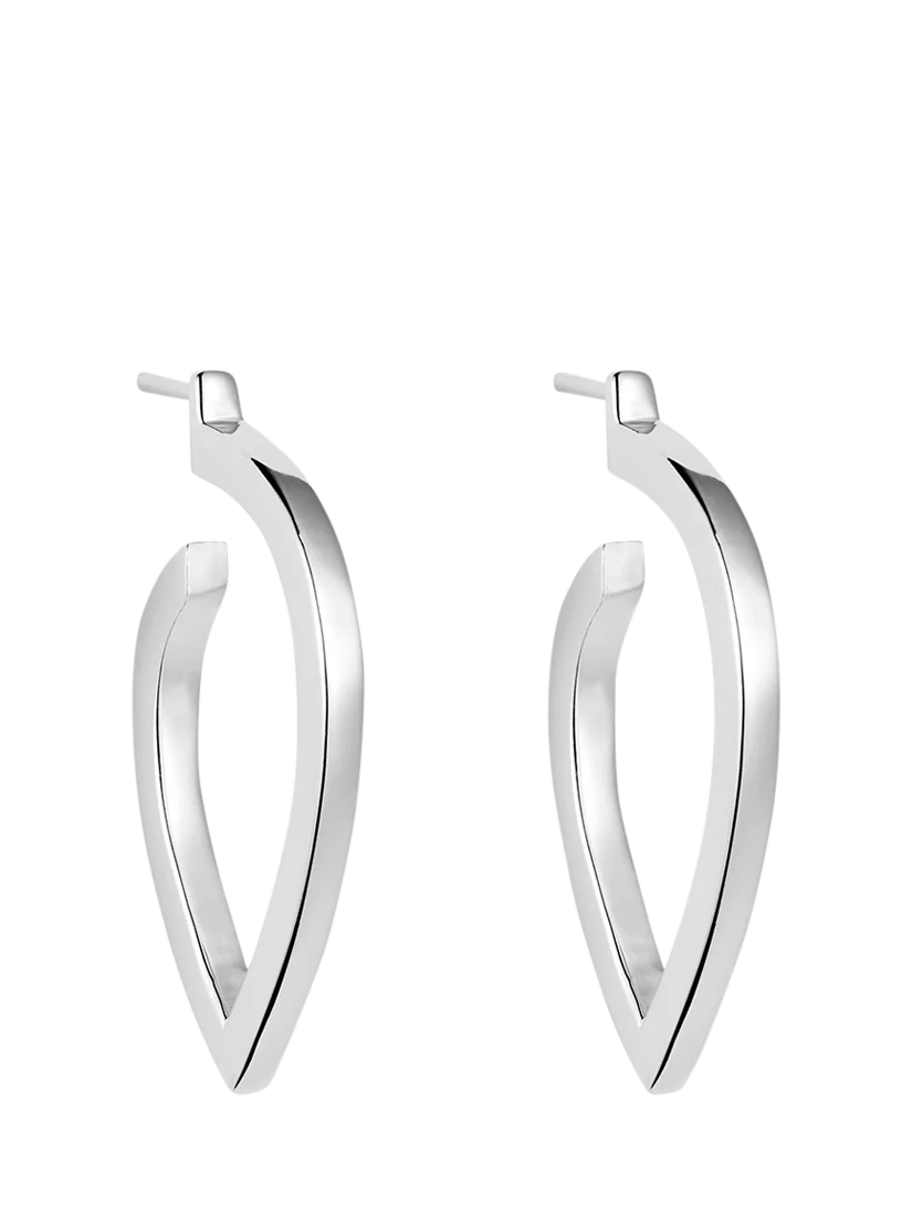 Product image 1 of 4, which shows Toolally Large Loop Earrings, Silver
